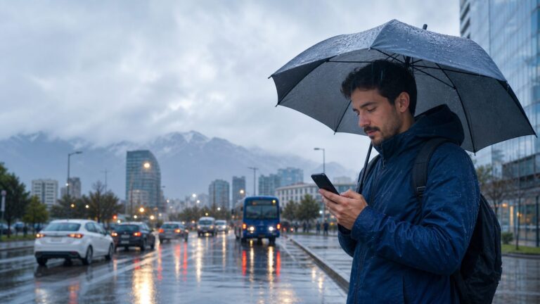 roaming automático de emergencia en Chile durante un sistema frontal con una persona conectada por móvil