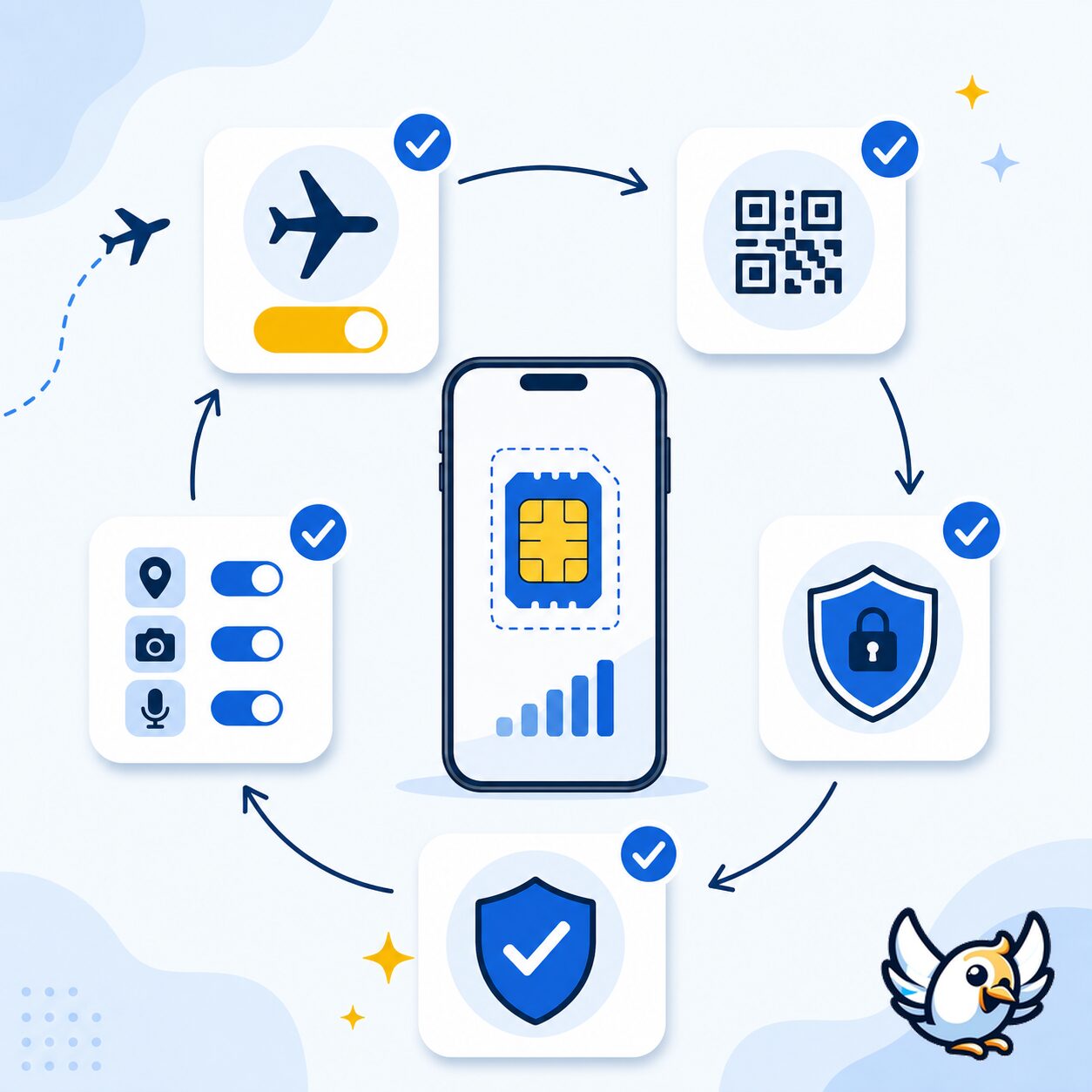 Liste de contrôle pour une configuration eSIM sécurisée destinée aux militaires et prestataires