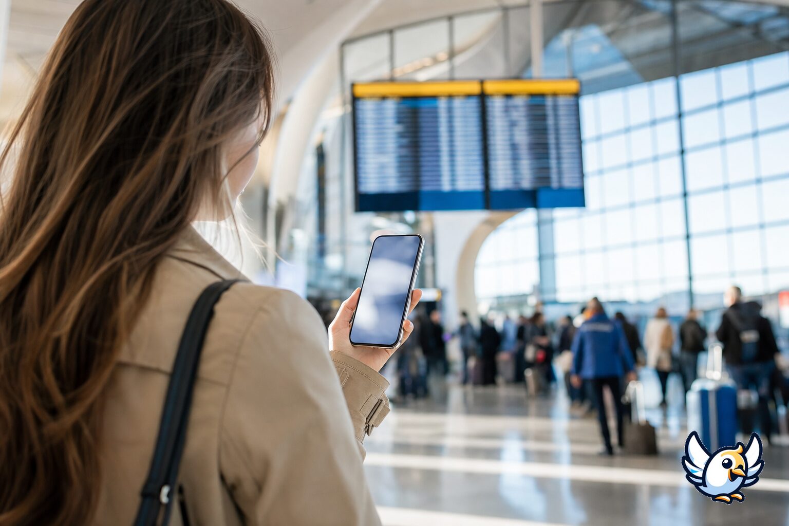 Utaz&oacute; eSIM aktiv&aacute;l&aacute;st ellenőriz rep&uuml;lőt&eacute;ren