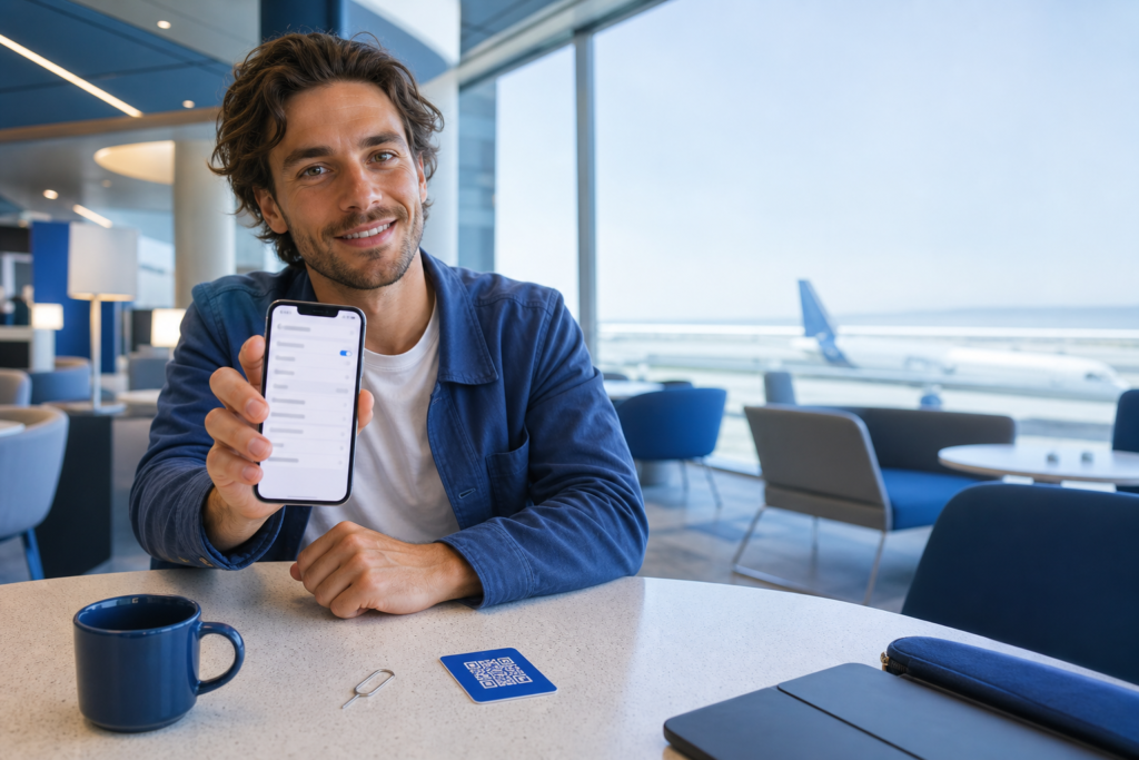 change SIM PIN guide: traveler securing mobile data before a trip