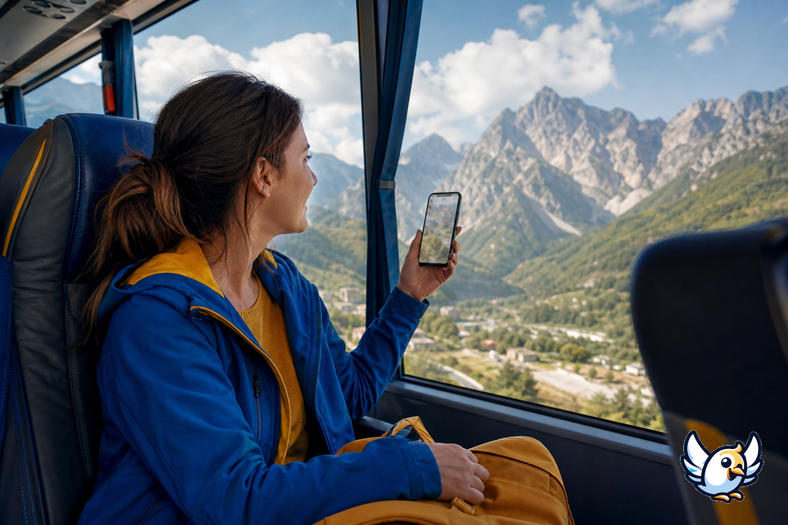 電車やバスでの西バルカン旅行中のeSIM