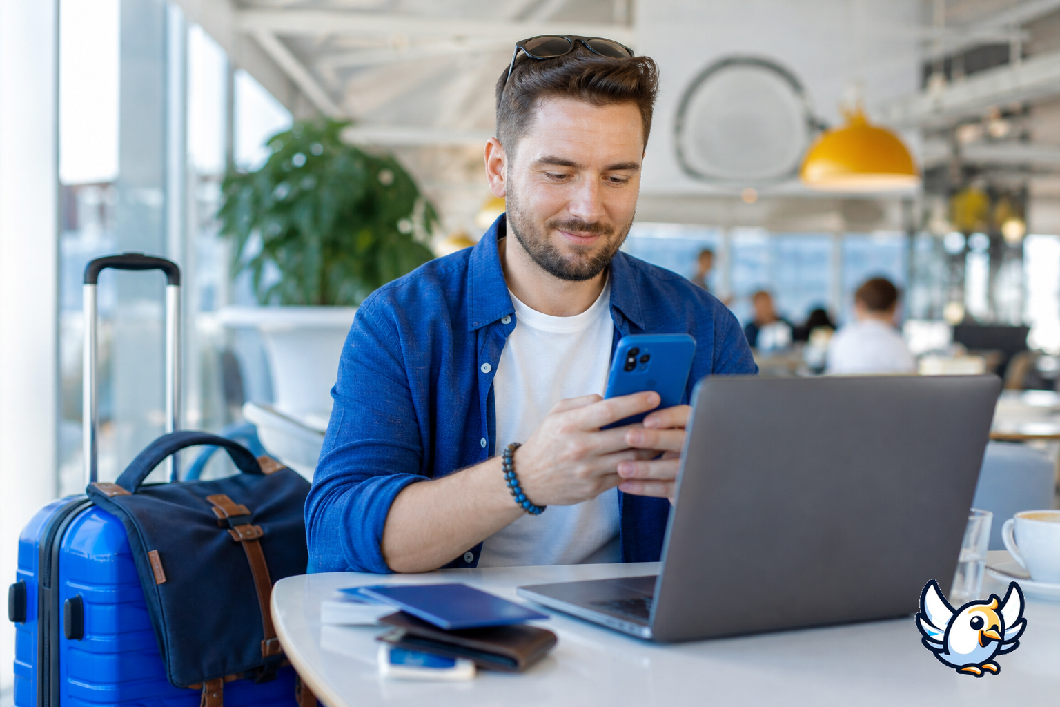 Magyar virtuális telefonszám beállítása utazás közben laptop és okostelefon mellett