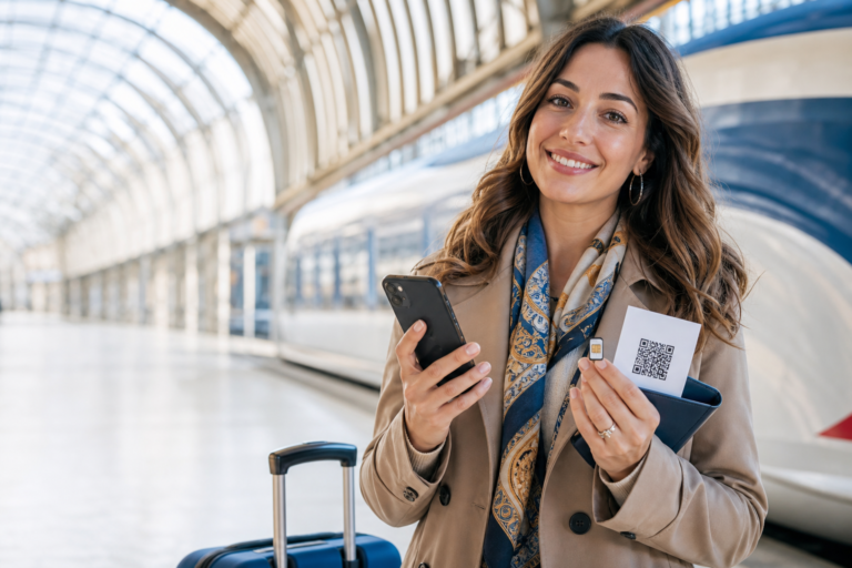 Quanto costa una SIM: viaggiatrice confronta SIM fisica ed eSIM sullo smartphone