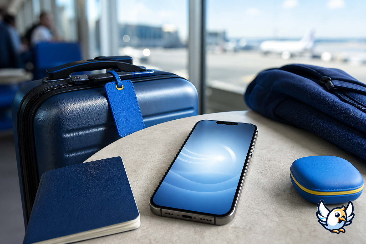 Reise-eSIM auf dem Smartphone am Flughafen