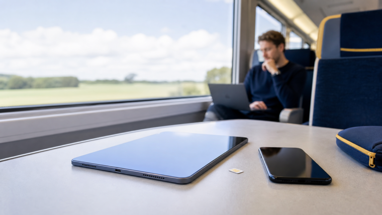 Tablette avec carte SIM utilisée en mobilité pour rester connecté sans Wi-Fi