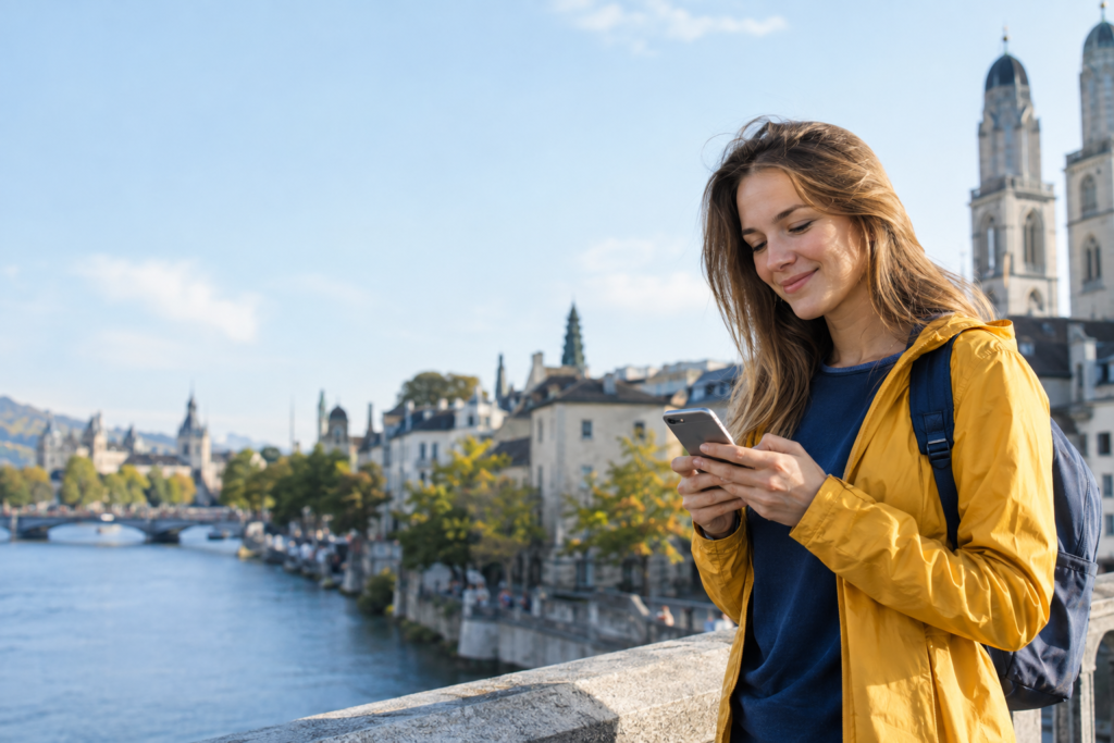 4G — користувач смартфона з мобільним інтернетом у сучасному місті