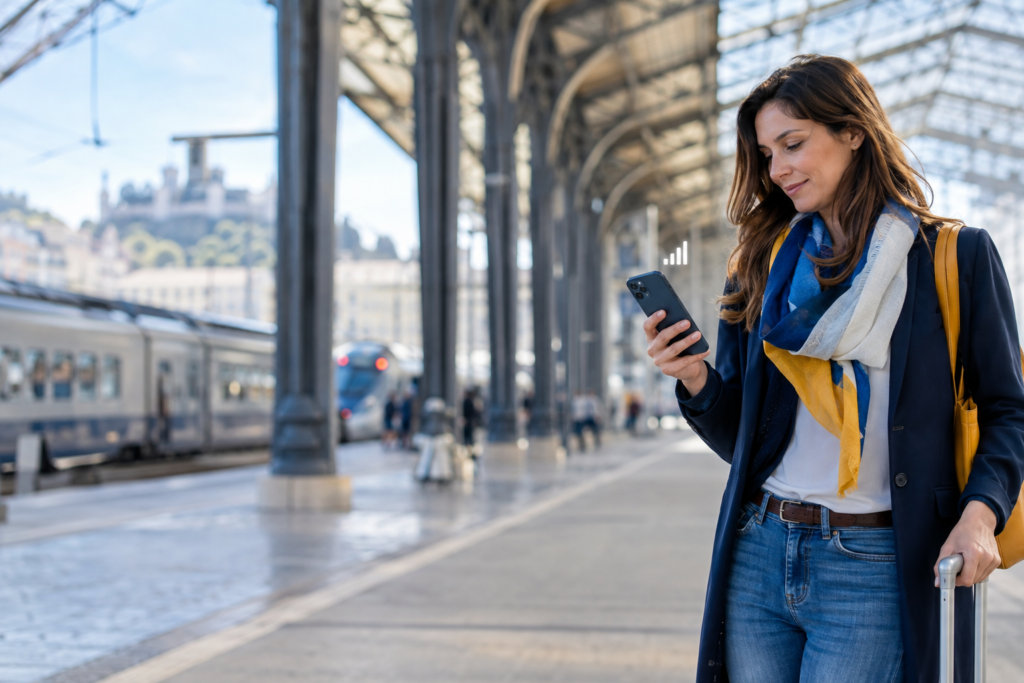 4G : connexion mobile rapide sur smartphone en déplacement
