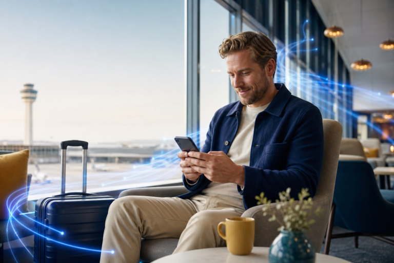 5G og eSIM på rejsen: hurtig mobildata på en smartphone