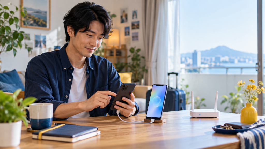 アンドロイド データ移行を始める新旧スマートフォンと利用者