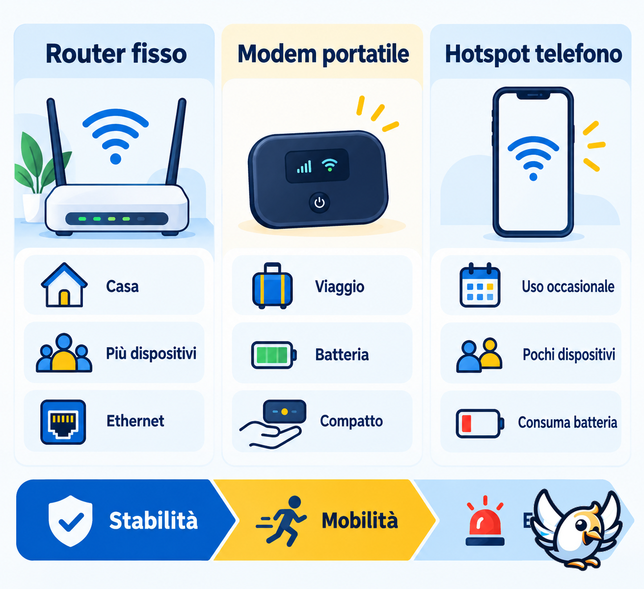 Come scegliere un modem 5G: confronto tra router fisso, portatile e hotspot