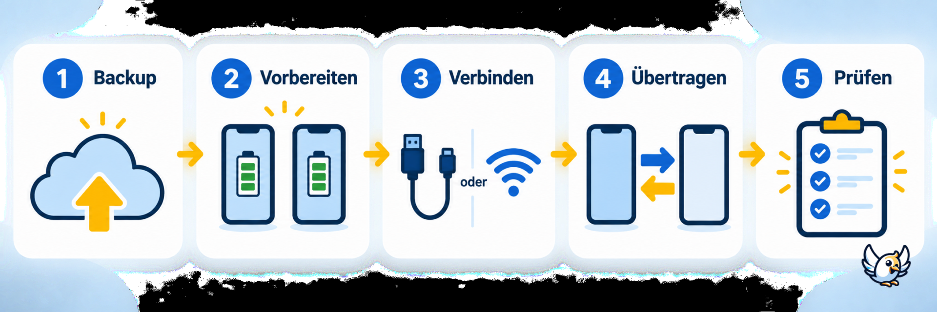 Datenmigration Schritt für Schritt vom Backup bis zur Kontrolle