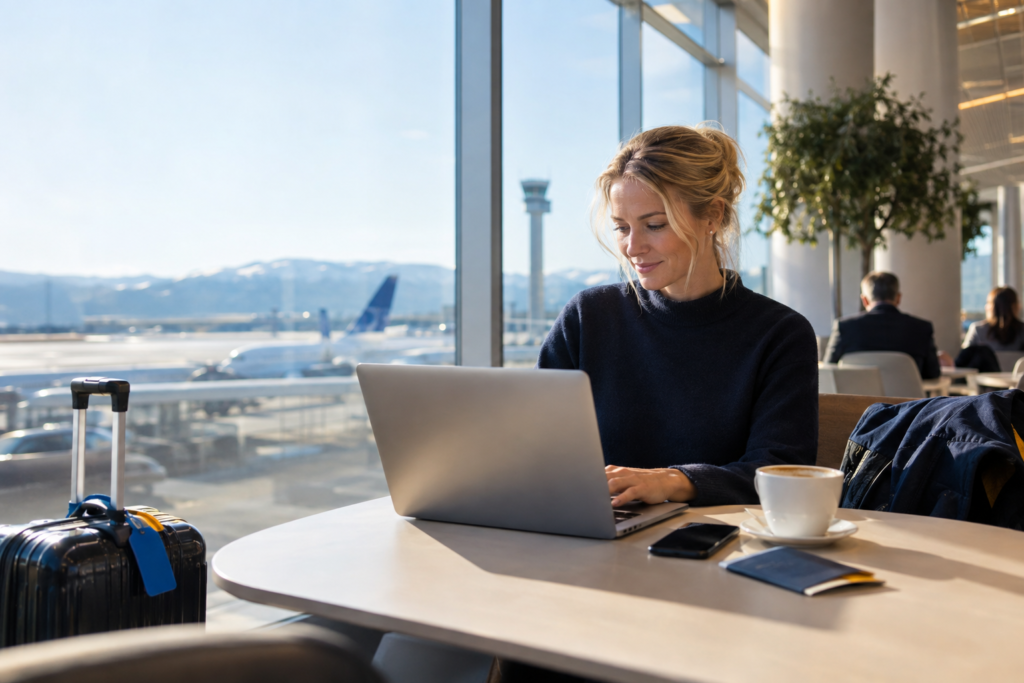 Delt internett frå mobilen til ein berbar PC på reise