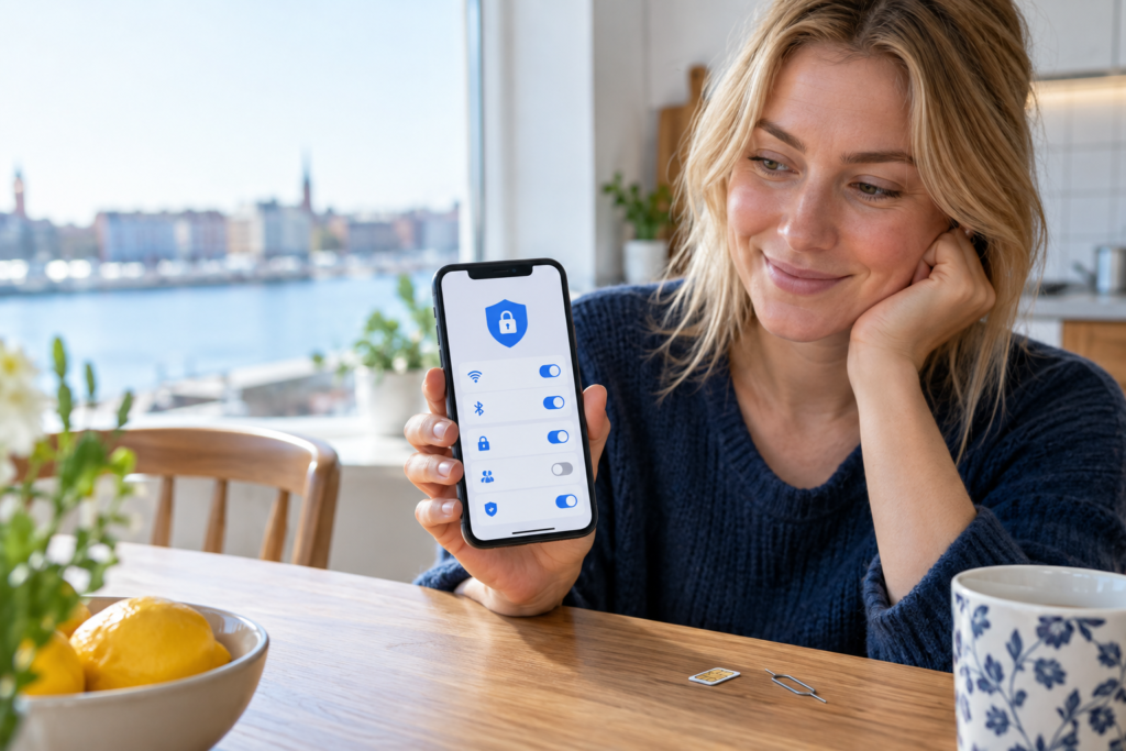 Fjern pinkode på simkort – smartphone med SIM-indstillinger