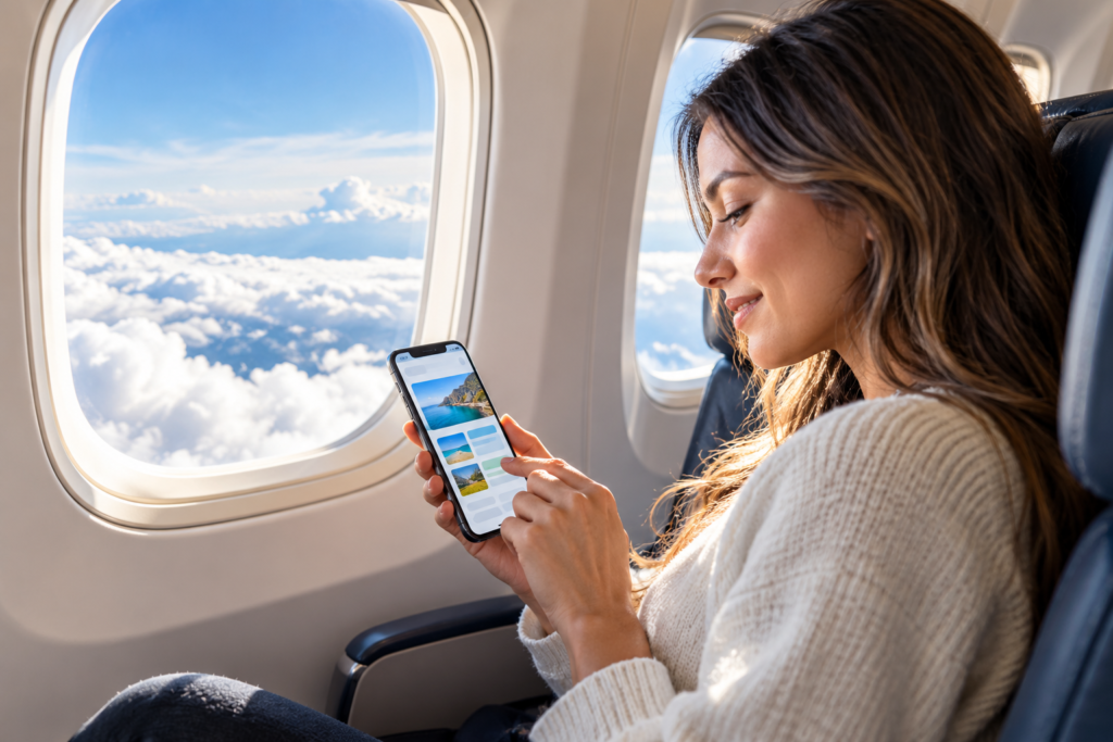 ¿Hay wifi en los aviones? Pasajera conectada durante un vuelo