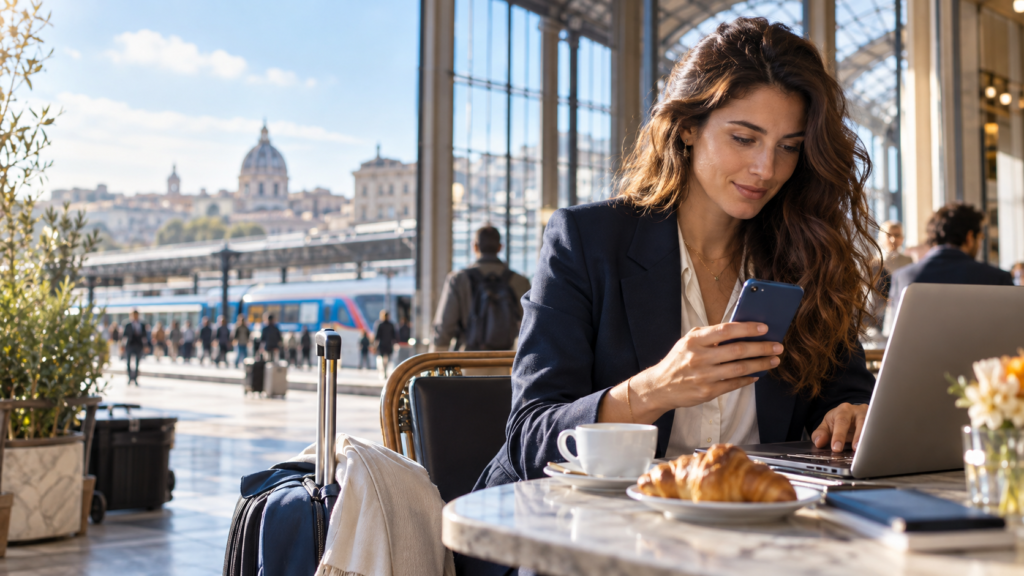 Hotspot significato: smartphone che condivide Internet con un laptop