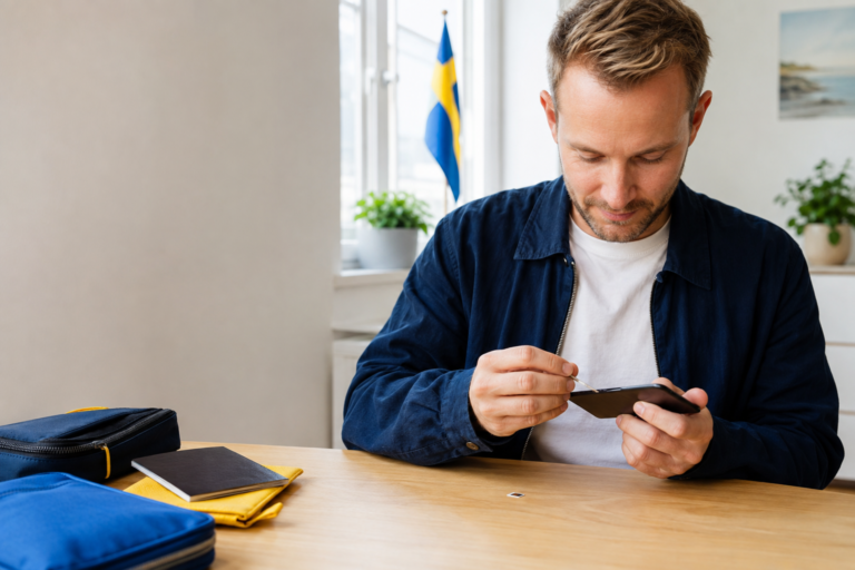 hur får man ut simkortet ur en mobiltelefon på ett säkert sätt