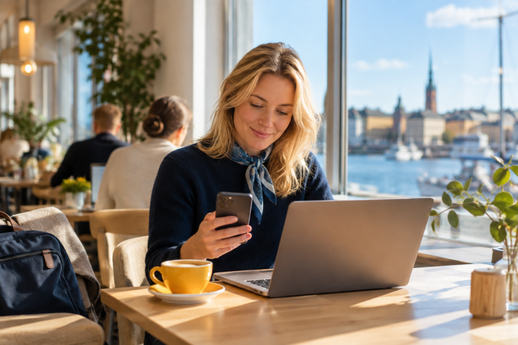 Internetdelning från mobil till bärbar dator i vardagen