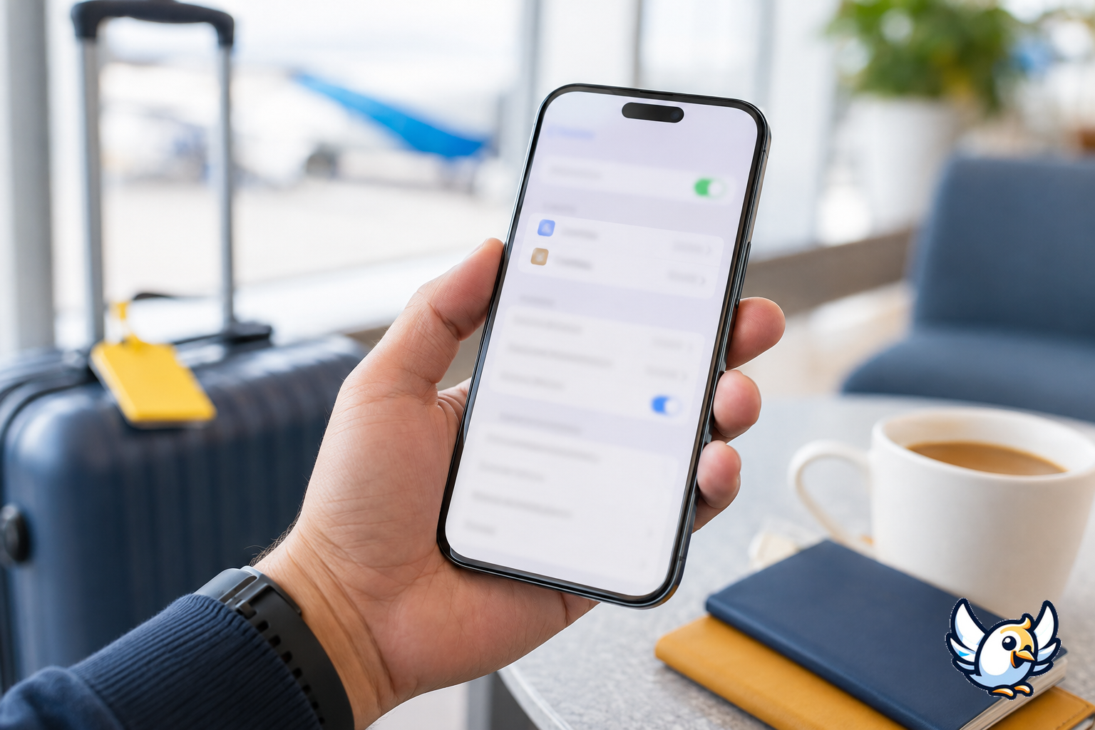 iPhone con doble SIM mostrando dos líneas móviles activas