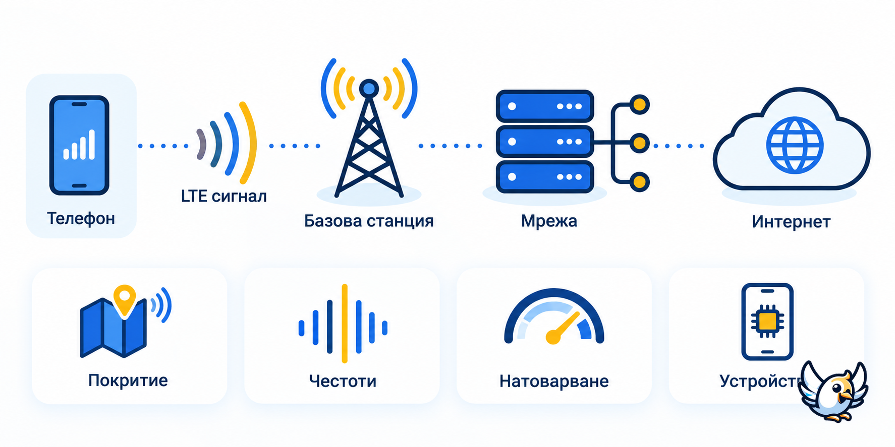 Как телефонът се свързва към LTE мрежа