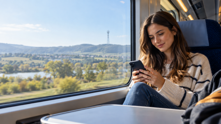 LTE explicat: utilizator conectat la internet mobil pe smartphone