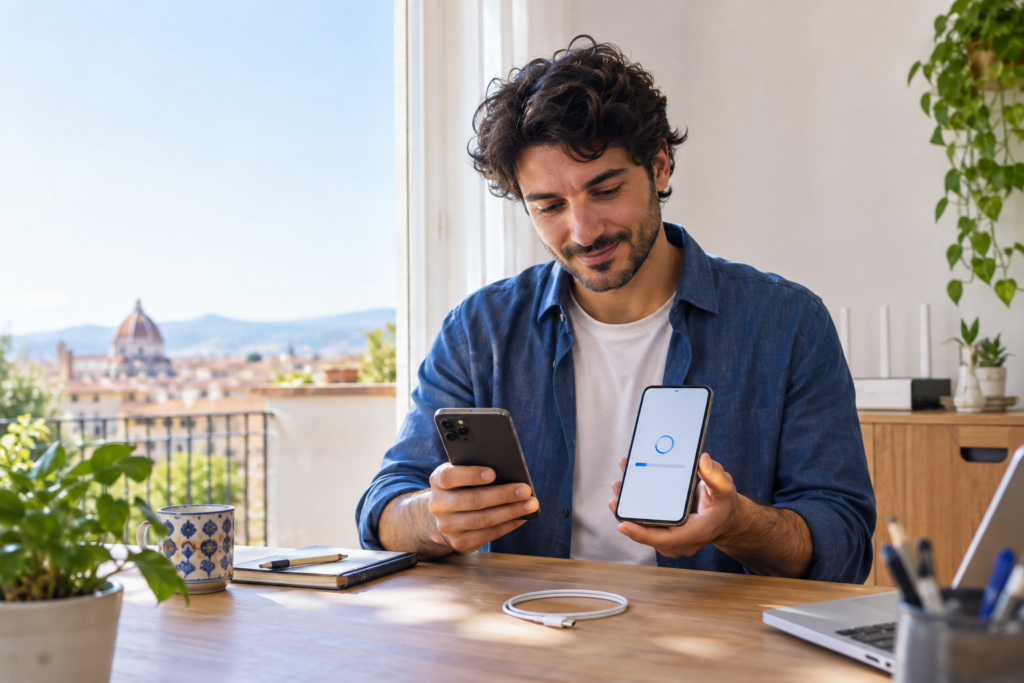 Migrazione dati tra vecchio e nuovo smartphone durante la configurazione