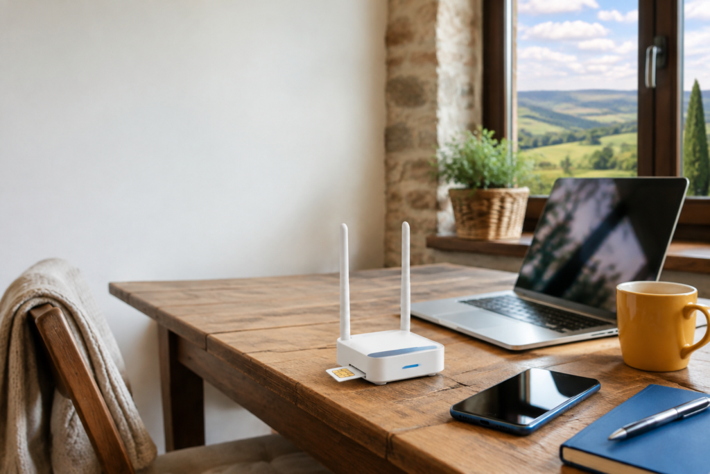 router 4G con tarjeta SIM para tener WiFi sin fibra en casa o de viaje
