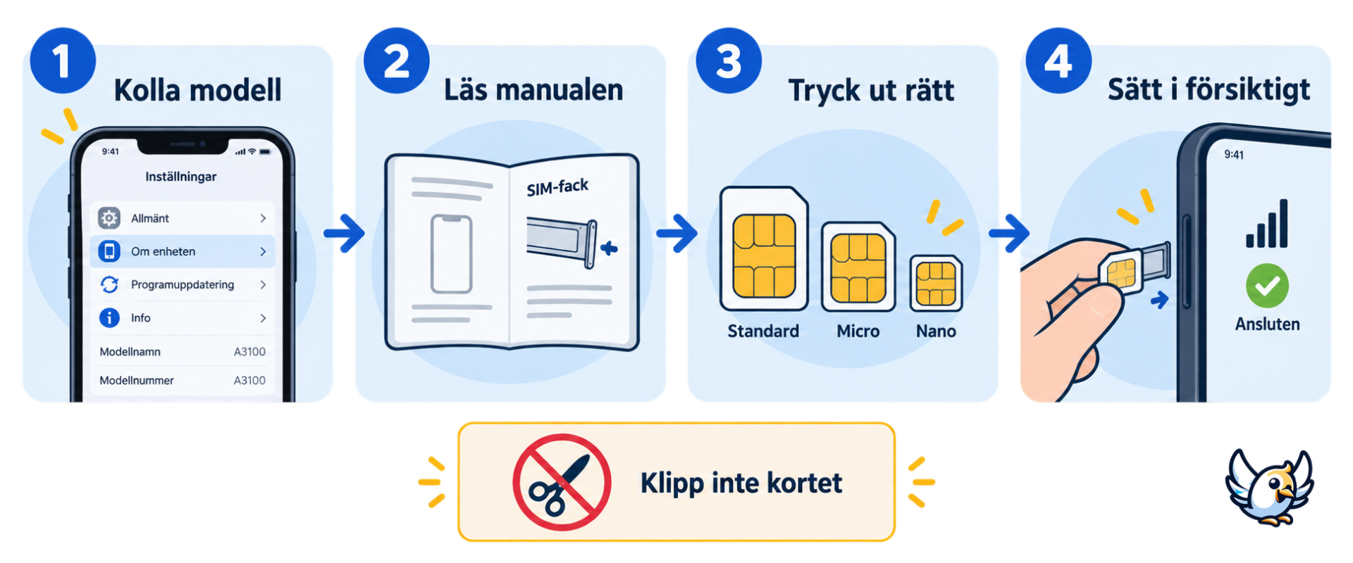 Så hittar du rätt SIM-kort storlek för din mobil