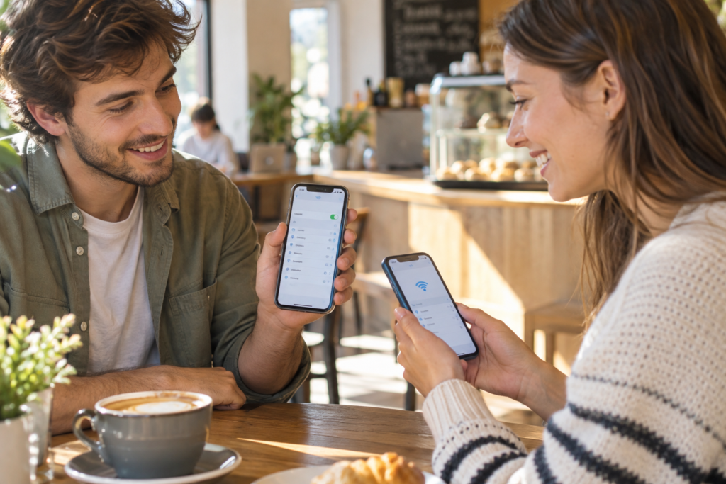 Share WiFi password on iPhone with a nearby friend