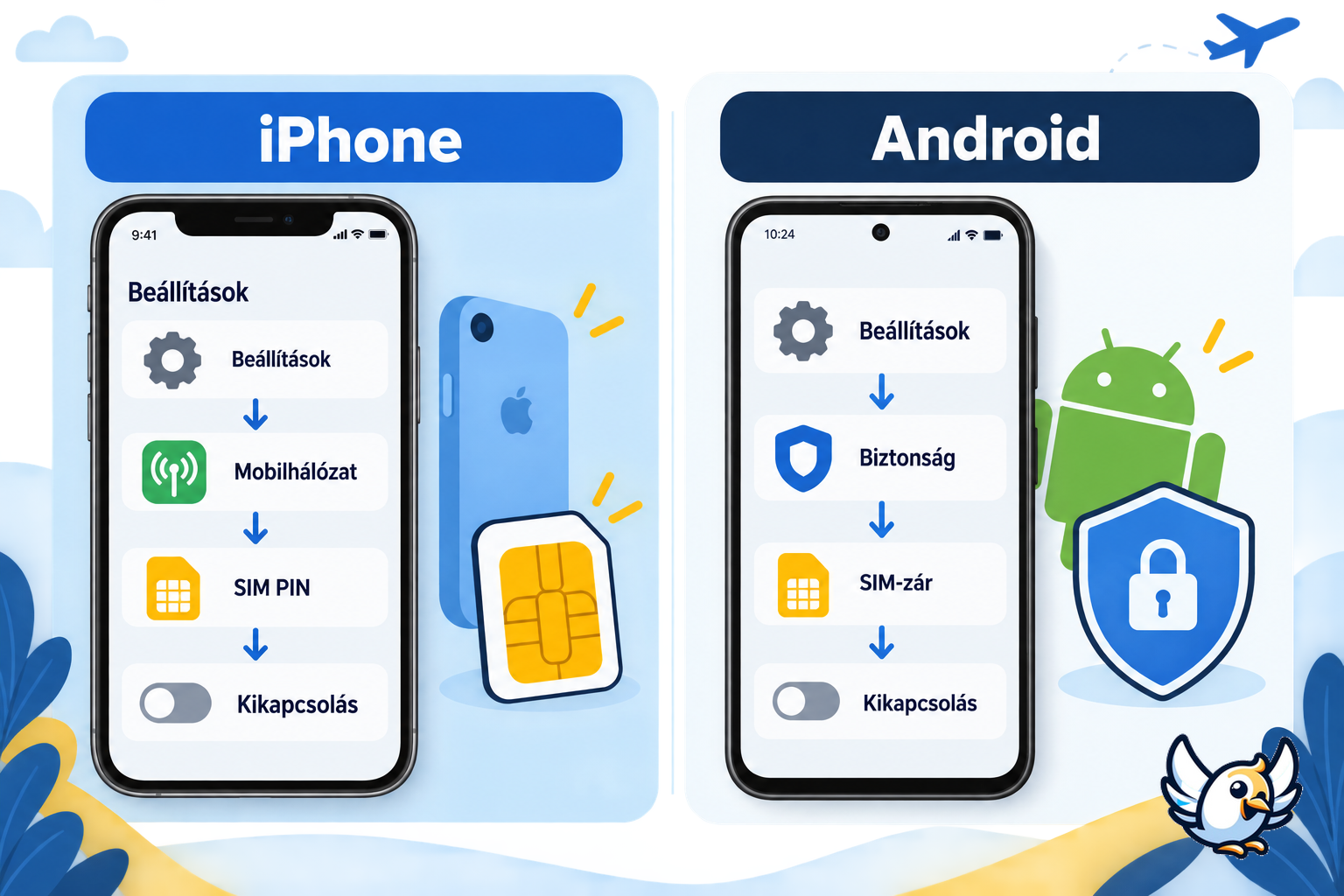 SIM-kártya PIN-kód kikapcsolása iPhone-on és Androidon