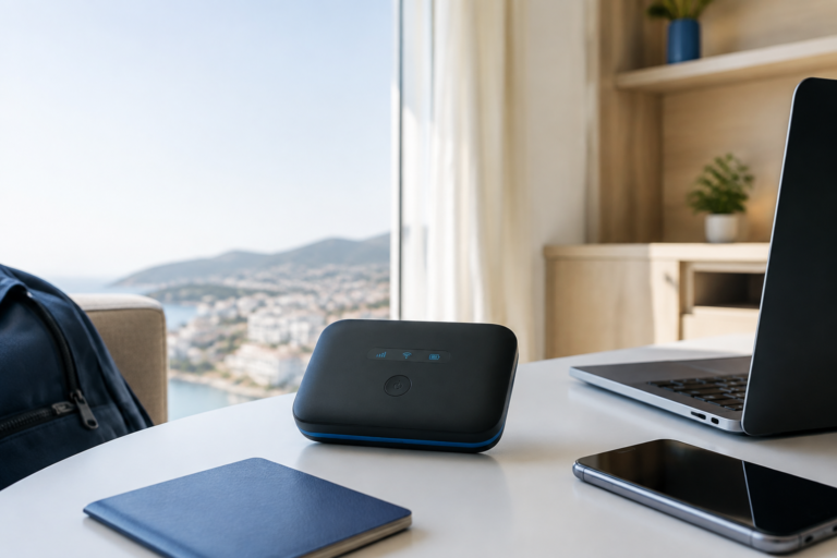 sim kártyás router használata utazás közben laptoppal és telefonnal