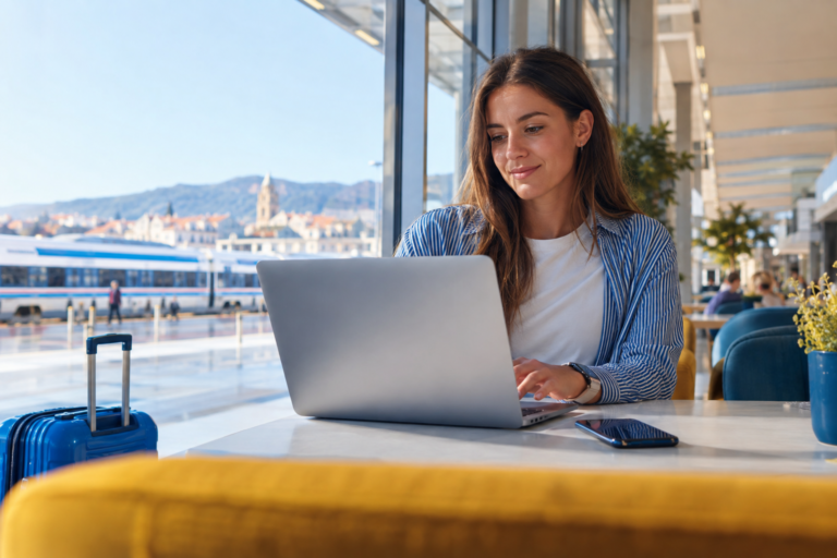 Što je hotspot: putnica dijeli mobilni internet s prijenosnim računalom