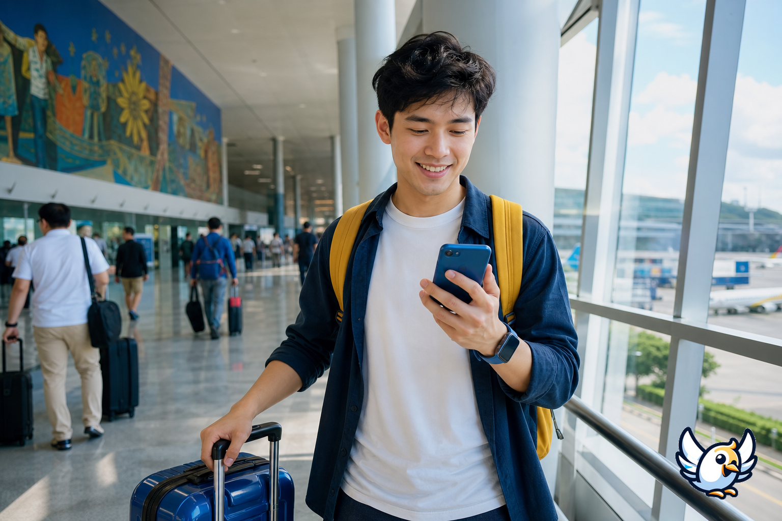 Traveler choosing an eSIM before using mobile data in the Philippines