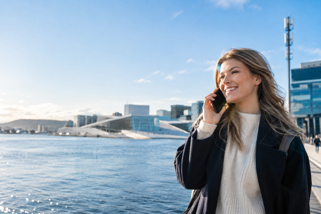 VoLTE i Norge: mobilbruker ringer over 4G-nettet