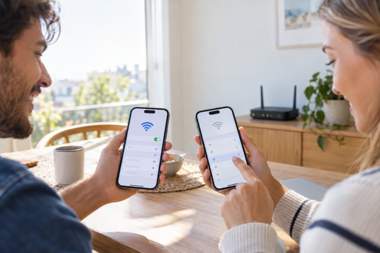 WLAN-Passwort auf dem iPhone teilen: zwei Personen verbinden ihre Apple-Geräte