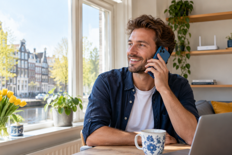 Bellen via wifi thuis met een smartphone bij weinig mobiel bereik
