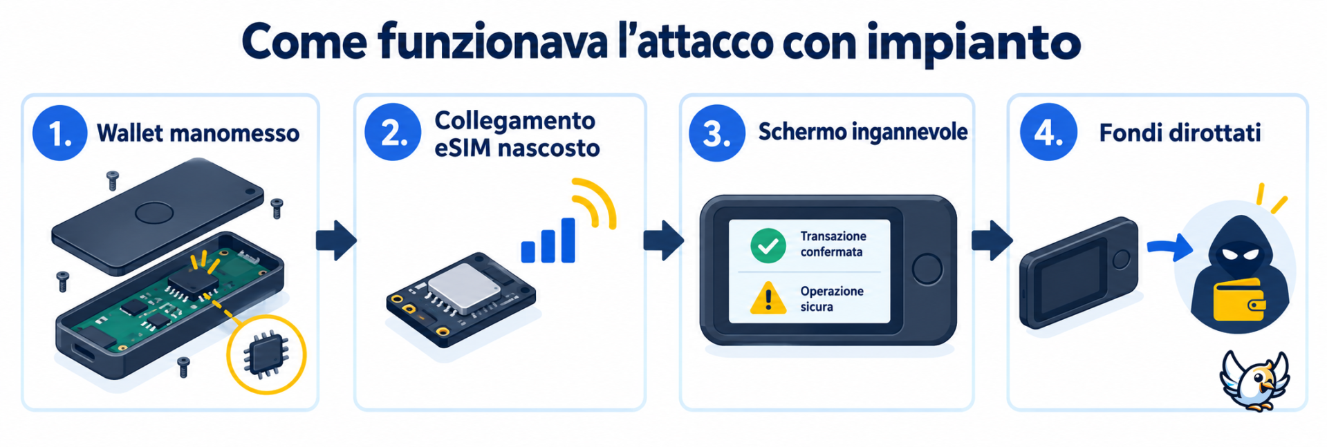 Come funzionava l’attacco al Ledger Wallet con impianto eSIM