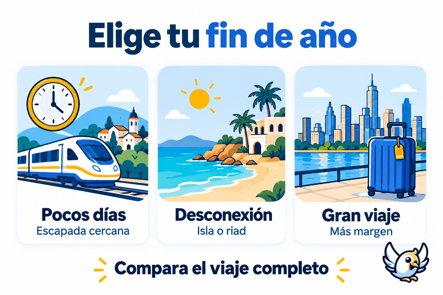 Cómo elegir viajes de fin de año según los días disponibles y el tipo de escapada