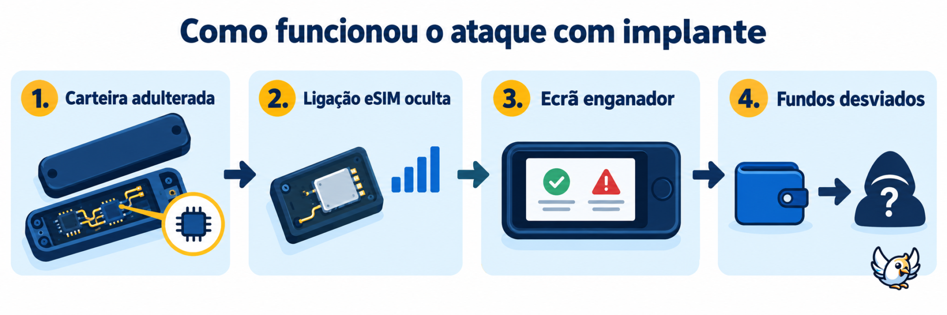 Como funcionou o ataque à carteira Ledger com um implante eSIM