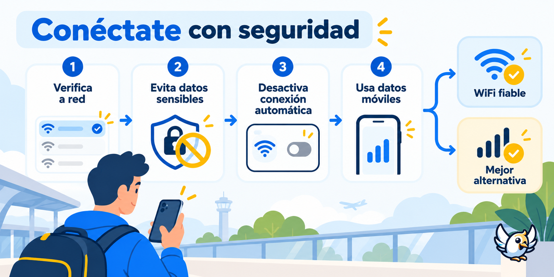 Cómo usar una app WiFi y conectarse con seguridad fuera de casa