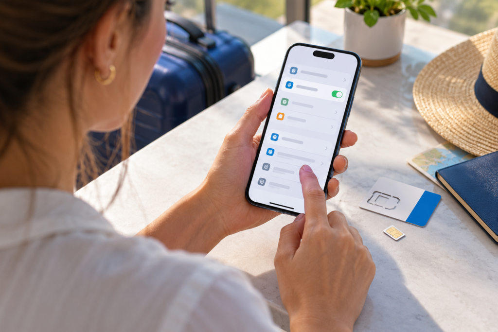 How to find SIM number on a smartphone using the phone settings