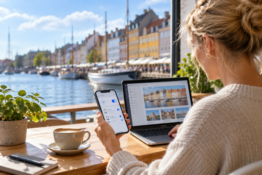 Internetdeling på iPhone til en bærbar computer
