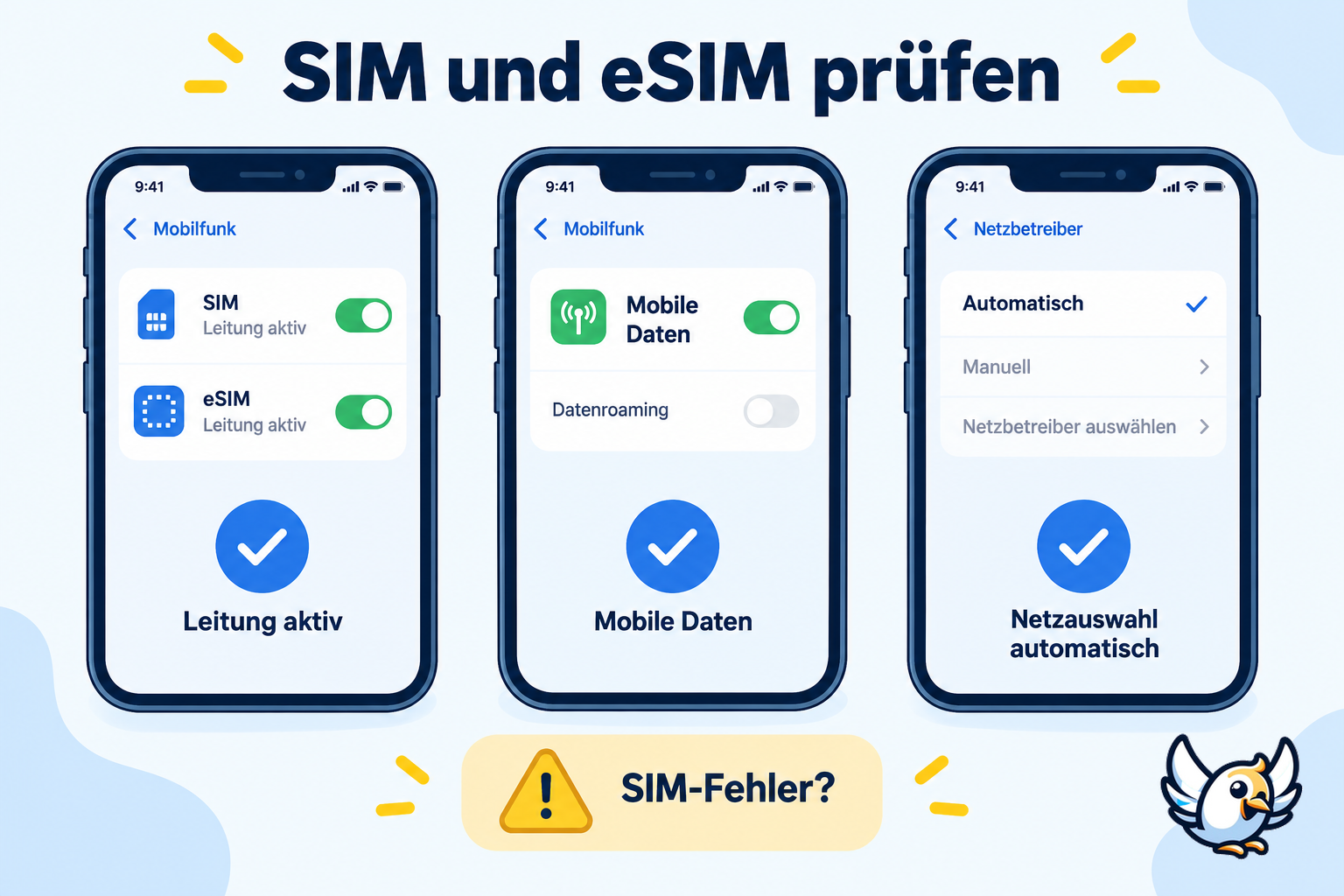 iPhone ohne Netz: eSIM, SIM-Leitung und mobile Daten richtig prüfen
