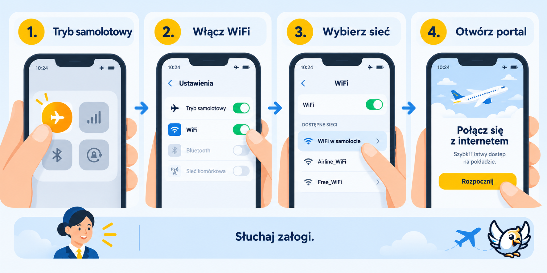 Jak połączyć się z WiFi w samolocie – instrukcja krok po kroku