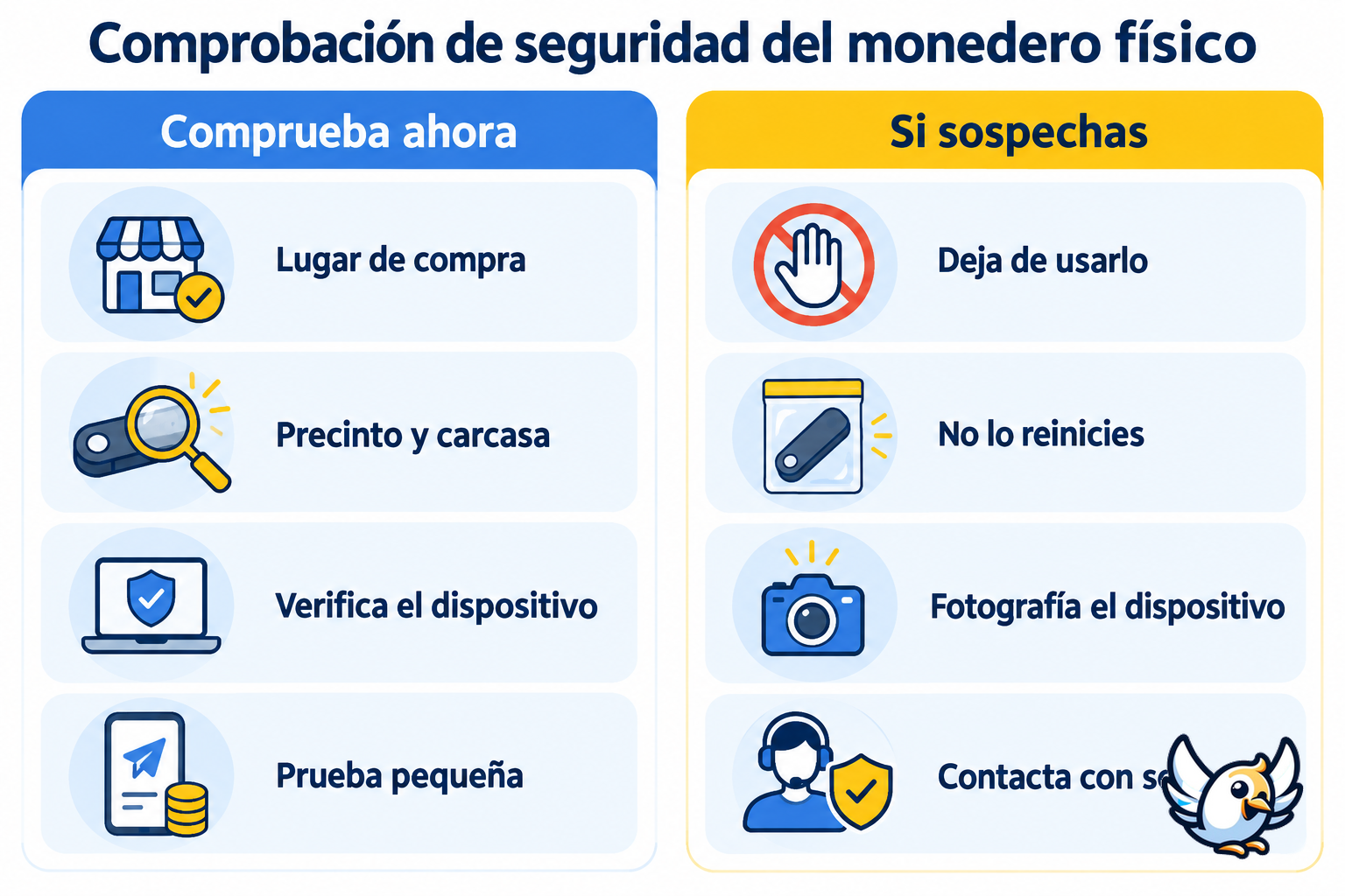 Lista de comprobación de seguridad para monederos físicos tras el caso del implante eSIM