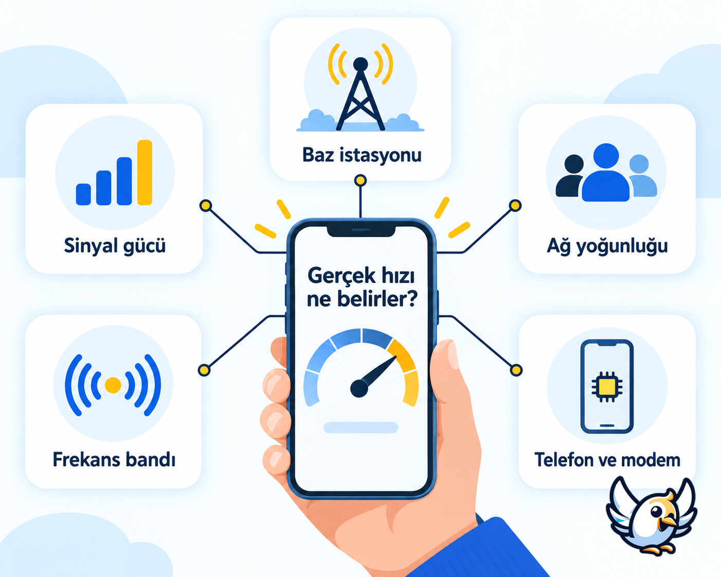 LTE ve 4G hızını etkileyen faktörler Türkçe infografik