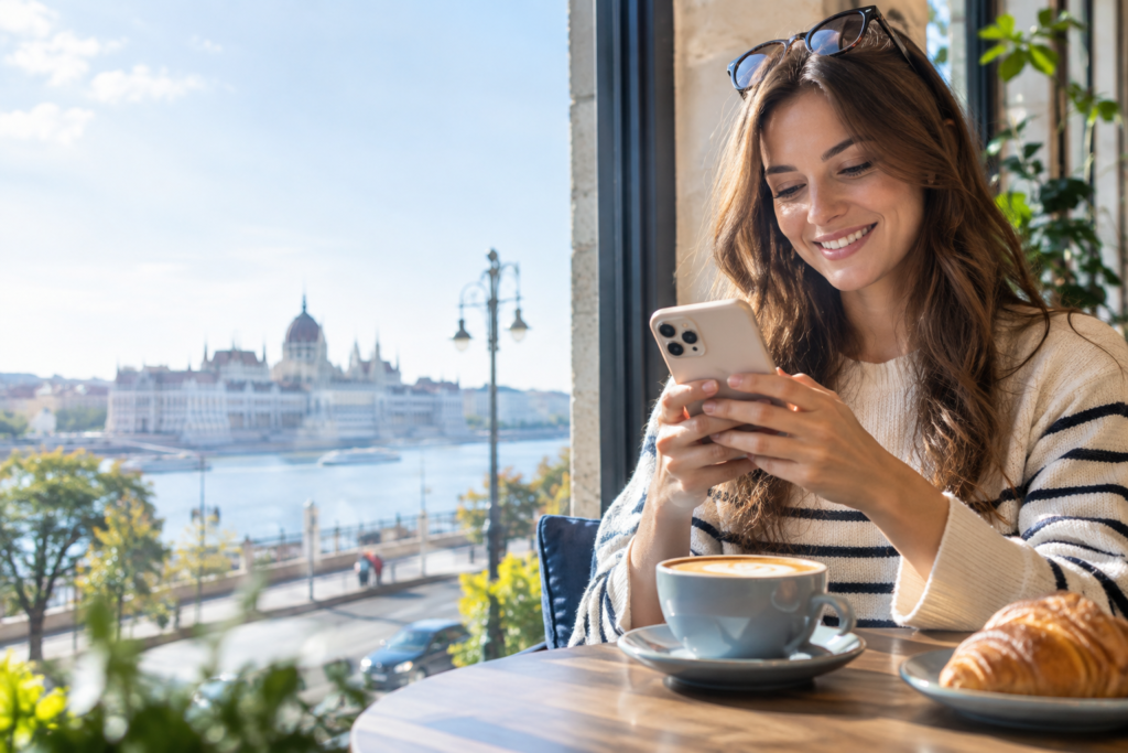 LTE vs 4G: mobilhálózatot használó utazó okostelefonnal