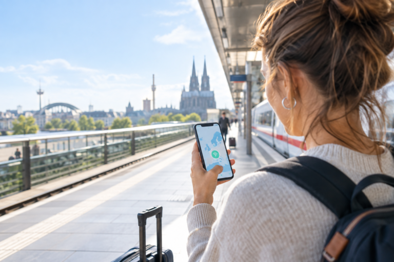 LTE vs 4G: usuaria conectada a una red móvil desde su smartphone