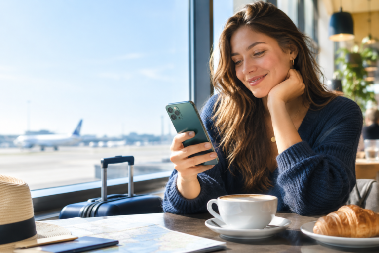 OPPO Reno 14F 5G utilisé en voyage avec une eSIM