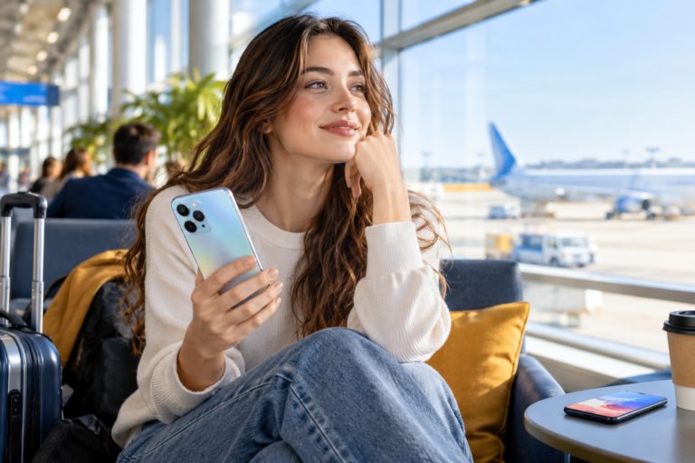 OPPO Reno14 F 5G в руке: смартфон для связи и путешествий