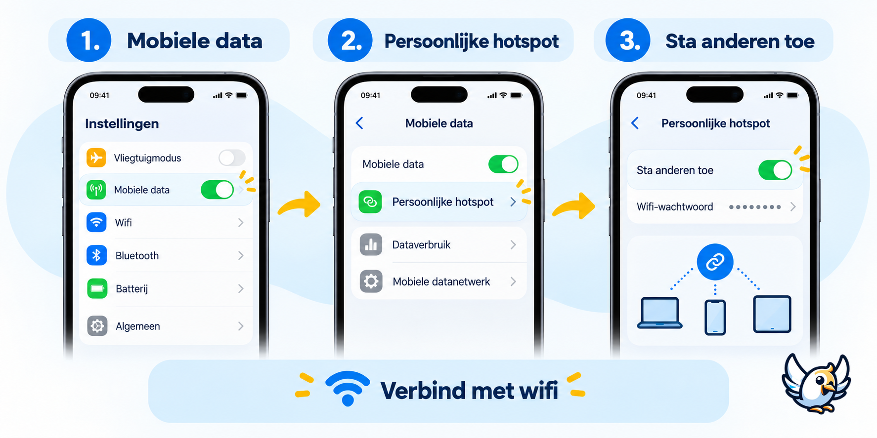 Persoonlijke hotspot iPhone instellen in drie stappen